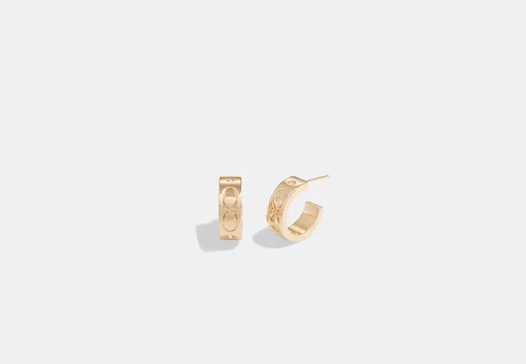 Signature Huggie Earrings | Coach Outlet US