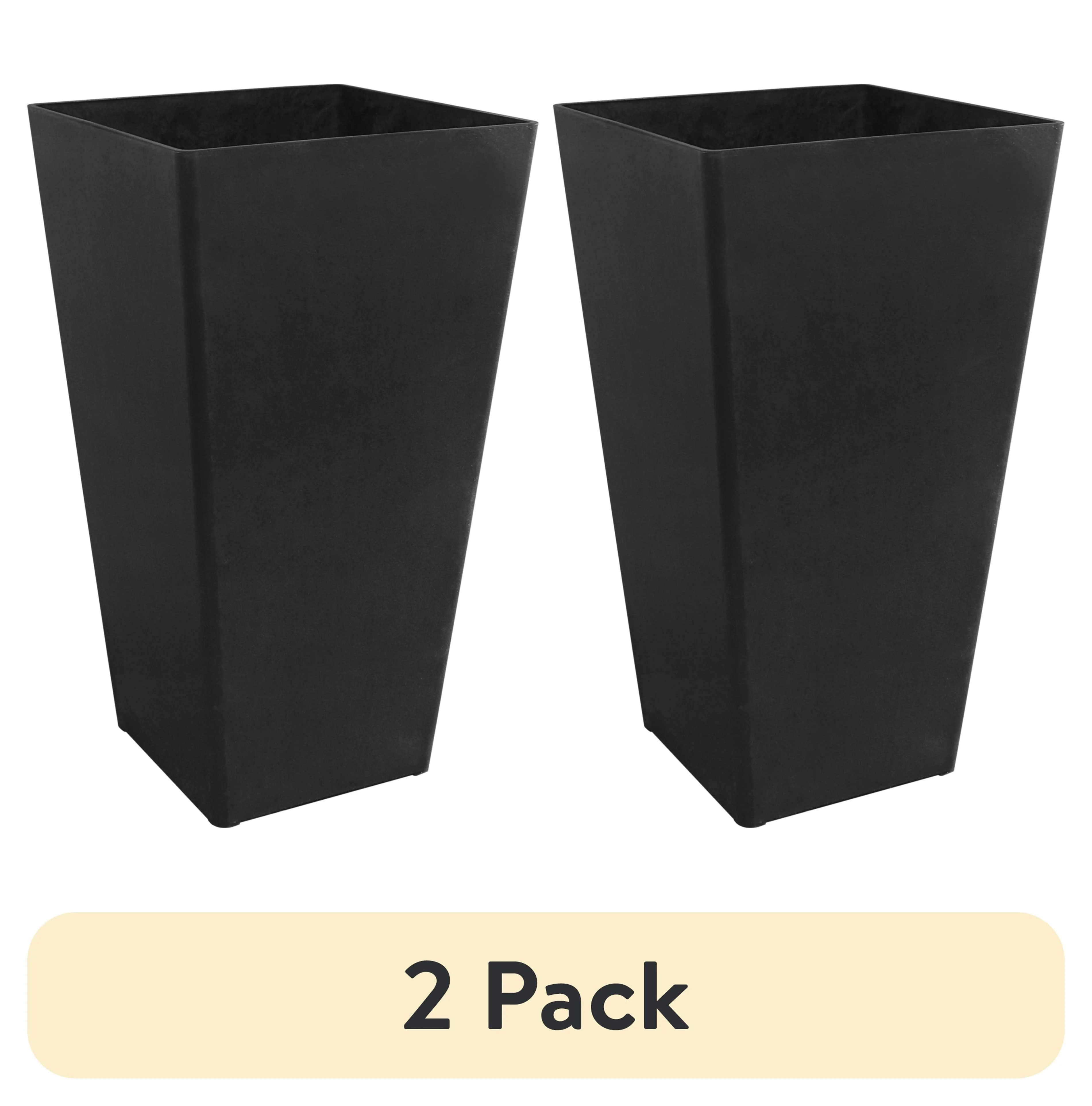 (2 pack) 24 Inch Avondale Indoor Outdoor Recycled Planter Slate | Walmart (US)