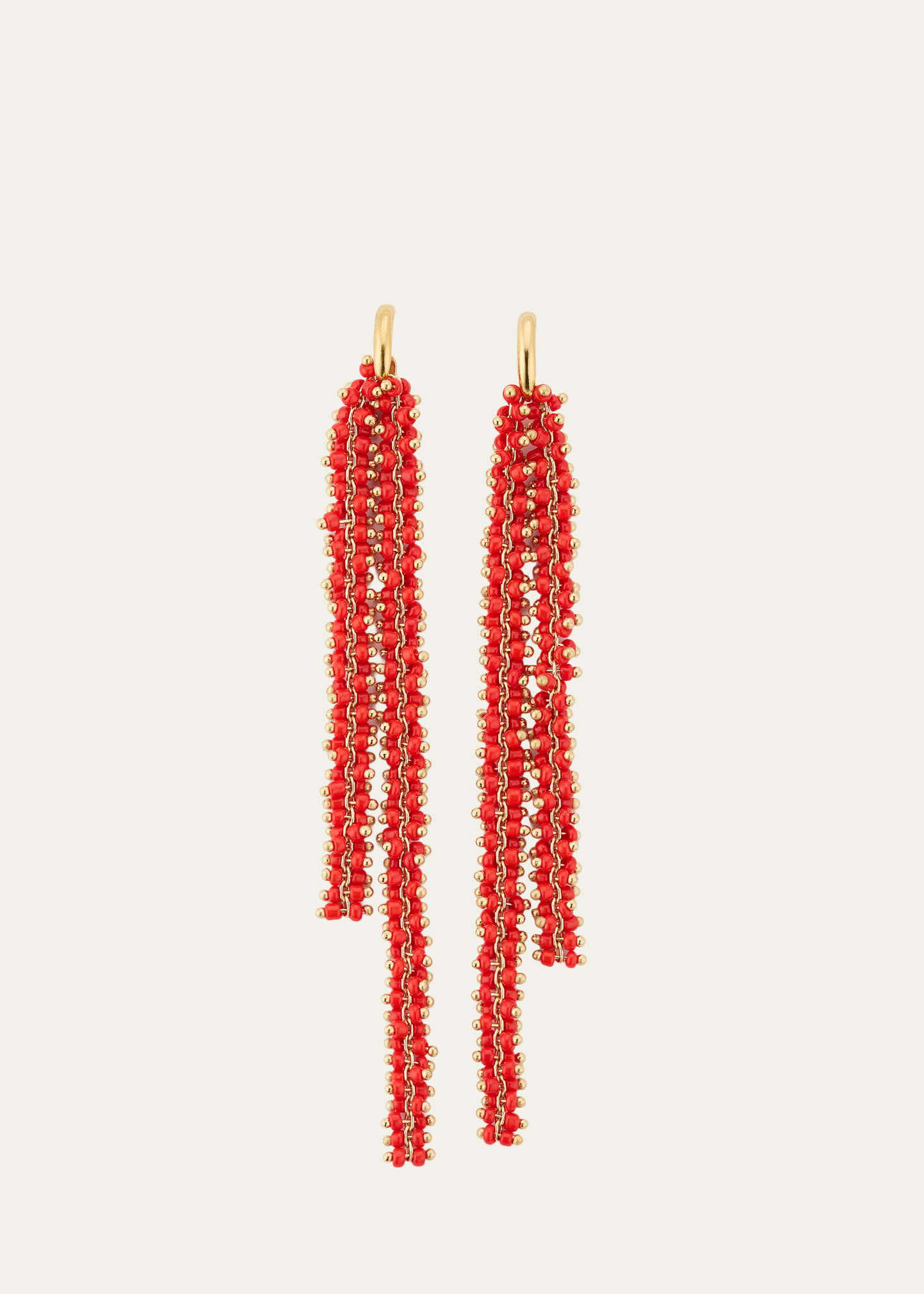Beatriz Palacios Chain Earrings with Glass Beads | Bergdorf Goodman