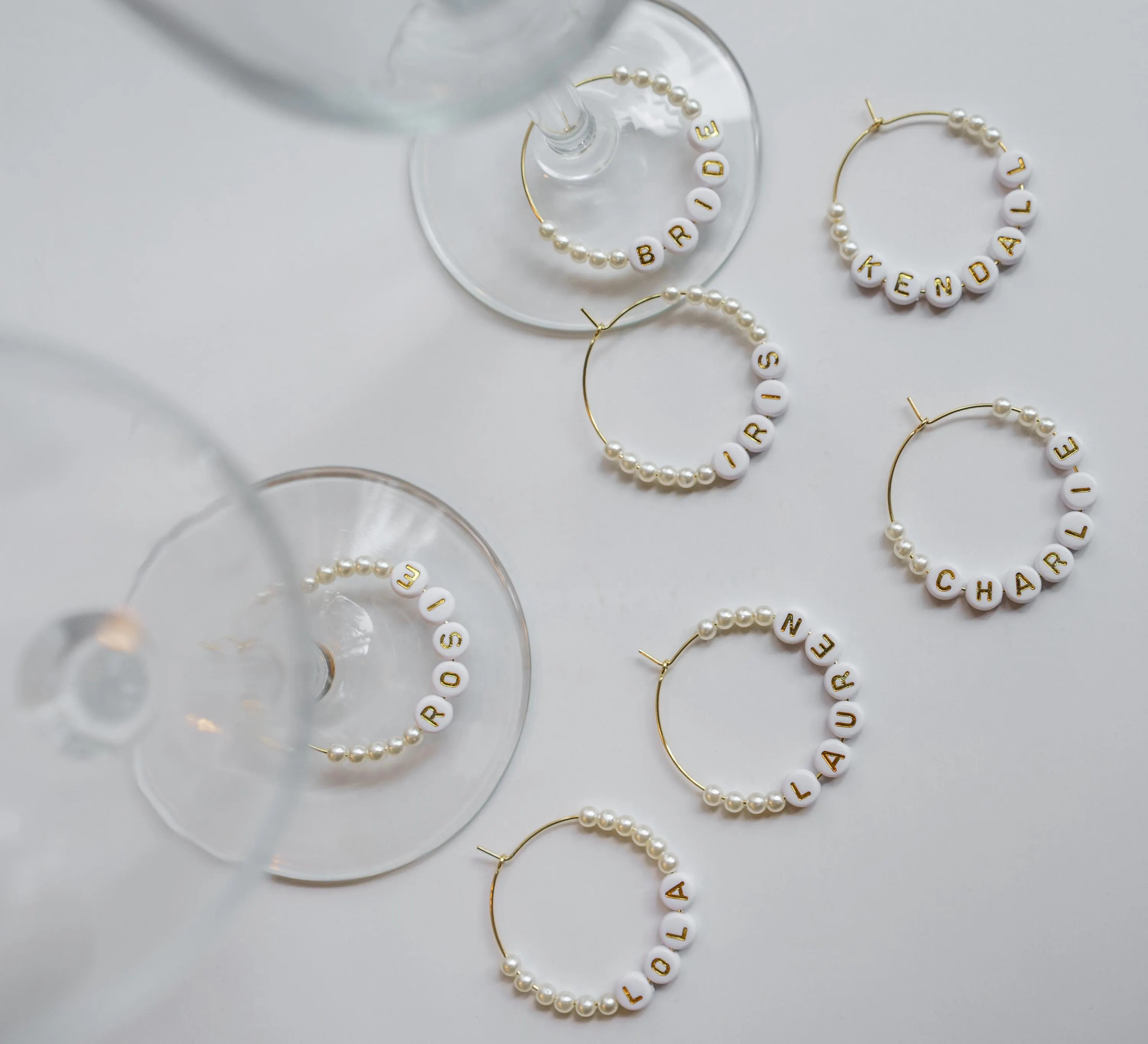 Personalized Name Wine Glass Charms | Customizable Wedding Table Seating Favors | Bridal Shower Gift | Bachelorette Party Drink Charms | Etsy (Global)