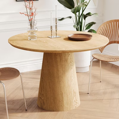 GDFStudio Shenhe Modern Wooden Round Dining Table, Natural | Target