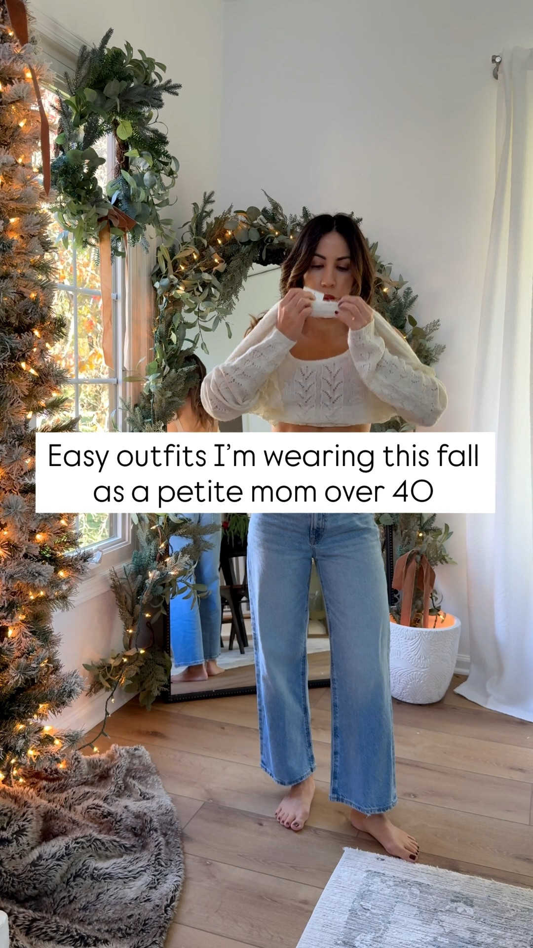 Got an easy casual fall outfit for ya and almost everything is under $45. One of my favorite styles of jeans that come in length options. The cutest sweater that would also be great for a Thanksgiving outfit. And girls that suede bomber jacket is an Amazon fashion find. Blown away by the quality.

Jeans 0 X-short. Sweater small. Suede jacket small. Sherpa shoes TTS. Jewelry code HOUSEOFLEO20. 

#LTKFindsUnder50 #LTKOver40 #LTKSaleAlert