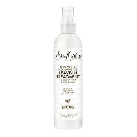 SheaMoisture 100% Virgin Coconut Oil Leave-in Conditioner Treatment for All Hair Types 100% Extra Vi | Walmart (US)