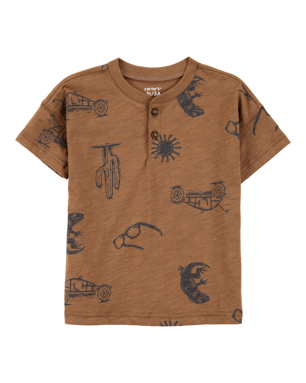 Toddler Desert Print Henley - Brown - Carter's | Carter's | Carter's Inc