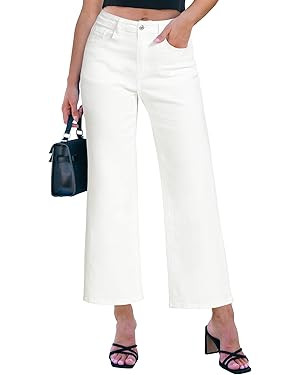 luvamia Wide Leg Jeans for Women High Waisted Relaxed Fit Trendy Stretchy Denim Pants Ankle Trous... | Amazon (US)