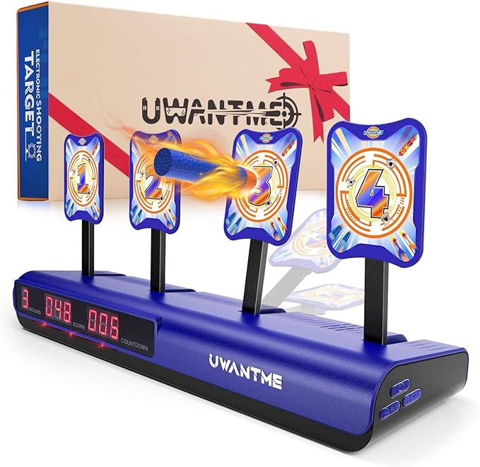 UWANTME Electronic Shooting Target Scoring Auto Reset Digital Targets for Nerf Guns Toys, Ideal G... | Amazon (US)