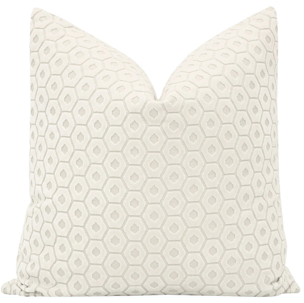 PALOMA CUT VELVET // ALABASTER | LITTLE DESIGN COMPANY