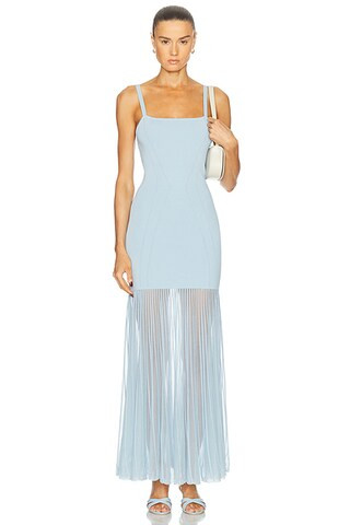 Lyra Sleeveless Milano Stitch Midi Dress | FWRD 