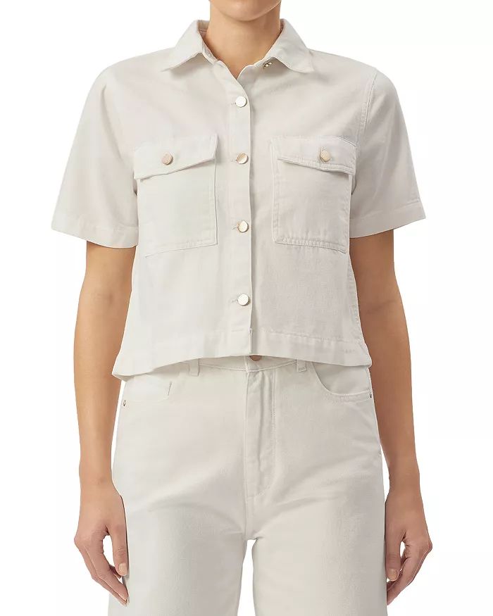 Montauk Button Front Cropped Shirt | Bloomingdale's (US)