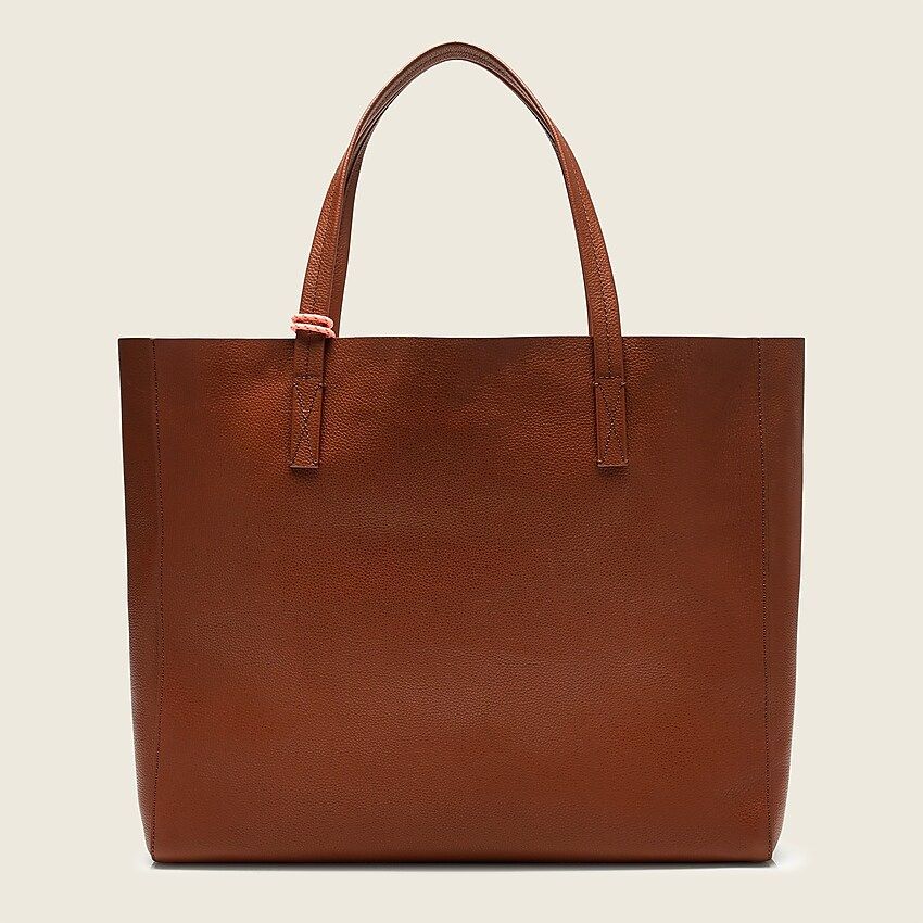 Large carryall tote in pebbled leather | J.Crew US