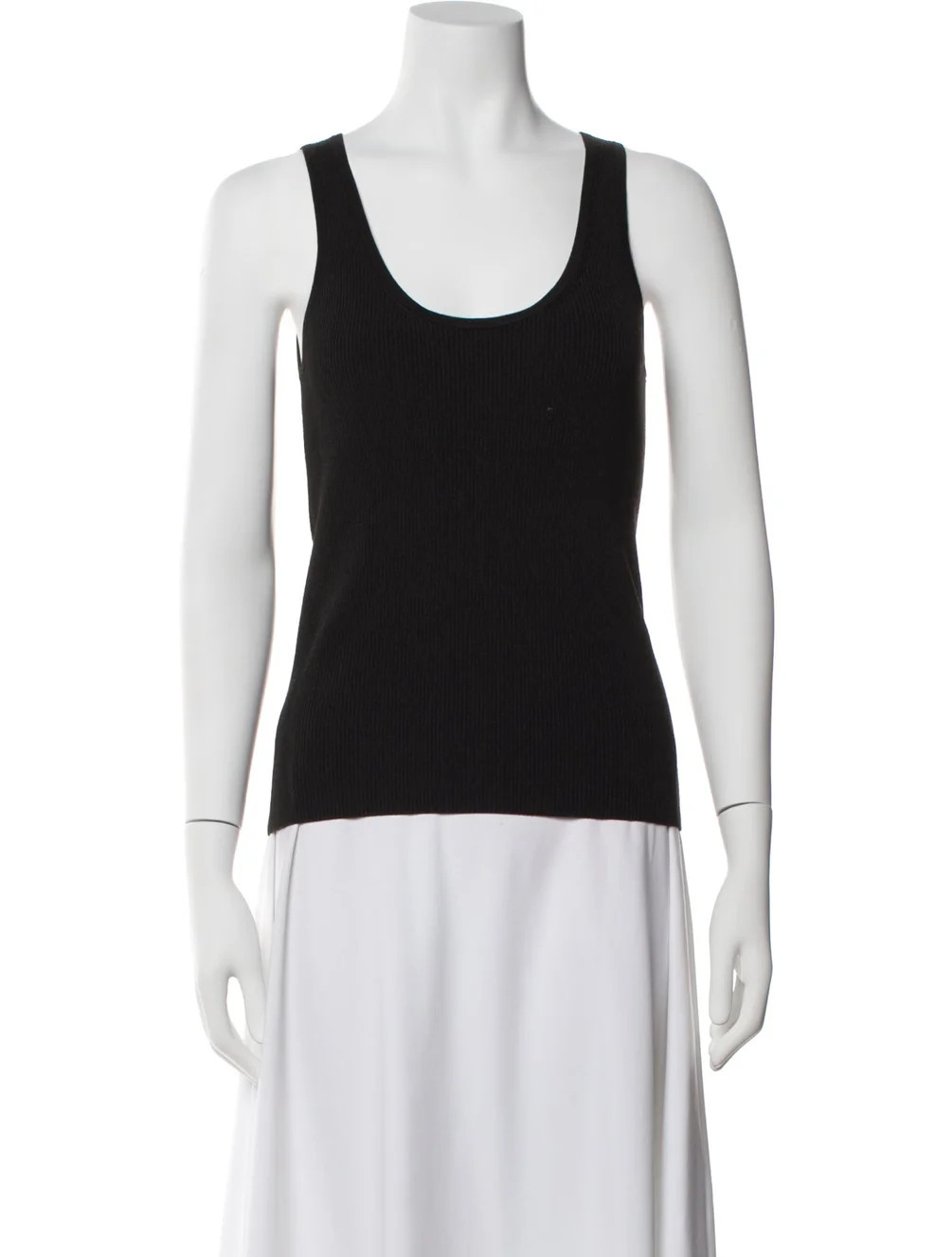 Dries Van Noten Scoop Neck Sleeveless Top - Black Tops, Clothing - DRI183222 | The RealReal | The RealReal