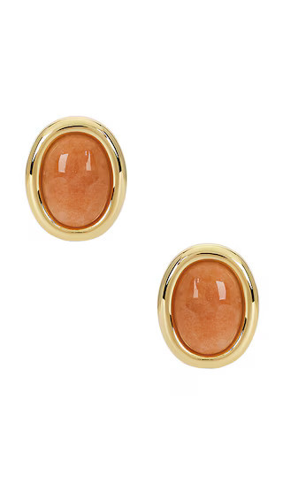 Luv AJ Sunset Stone Studs in Orange. | Revolve Clothing (Global)