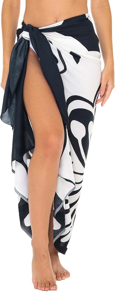 SHU-SHI Sarong Coverups for Women Beach Skirt Butterfly Wrap Swimsuit Long Pareo Cover Up | Amazon (US)