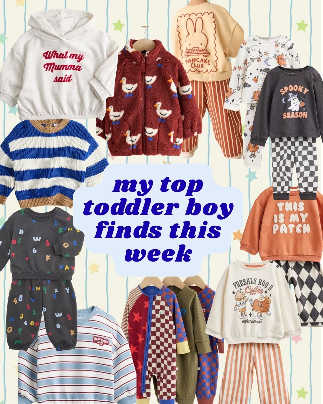 My favourite finds over the last week. I’m loving all the autumnal pieces starting to make an appearance! #toddlerclothes #toddlerstyle #toddlerboy #boyclothes #toddlerboyclothes #autumnaltoddlerclothes #autumnfashion

#LTKkids #LTKbaby