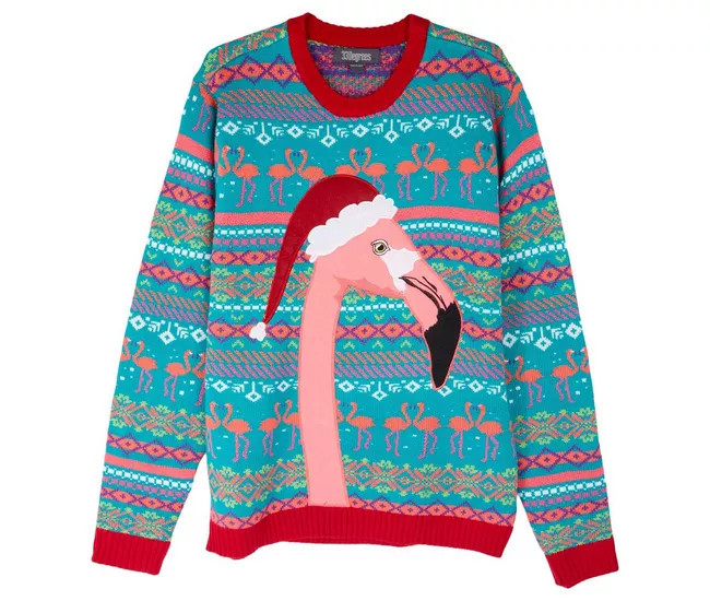 Mens Christmas Flamingo Long Sleeve Sweater | Bealls