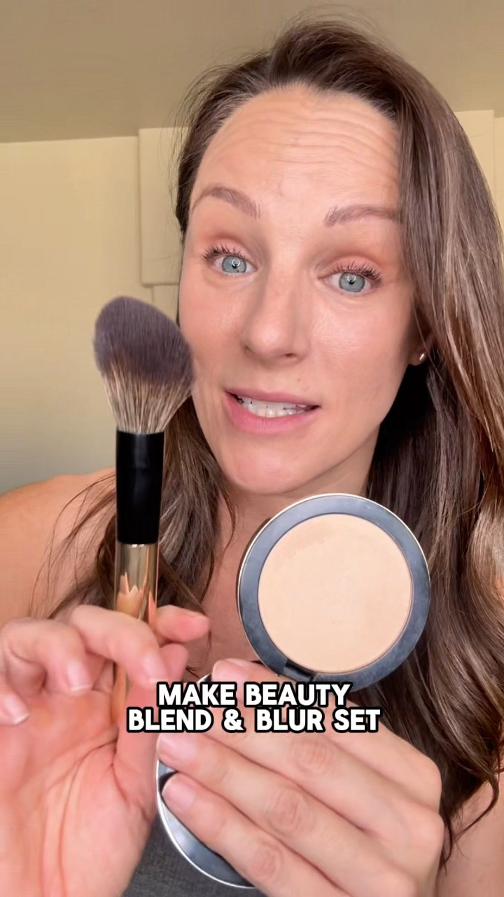If you love radiant makeup but still want your look to stay in place, the MAKE Beauty Blend and Blur Set is such a win. The translucent powder absorbs excess oil without mattifying my complexion, and the plush brush blends it seamlessly for a natural, blurred finish.
.
##makebeauty #settingpowder #diffusionset #blurringpowder #beautyover40

#LTKBeauty #LTKOver40