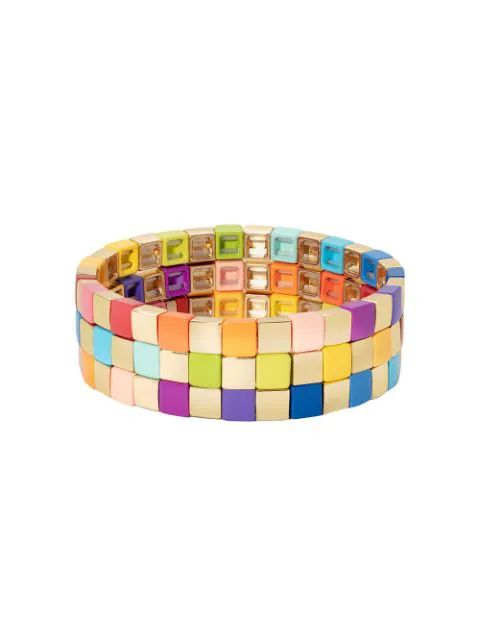 Roxanne Assoulin Golden Rainbow Set Of Three Bracelets - Farfetch | Farfetch Global