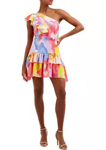 Isadora Faronda One Shoulder Ruffle Dress | Belk