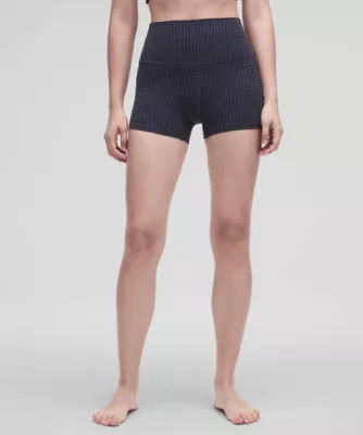 lululemon Align™ High-Rise Short 4" - Micro Houndstooth Blue Multi - 0 | lululemon UK