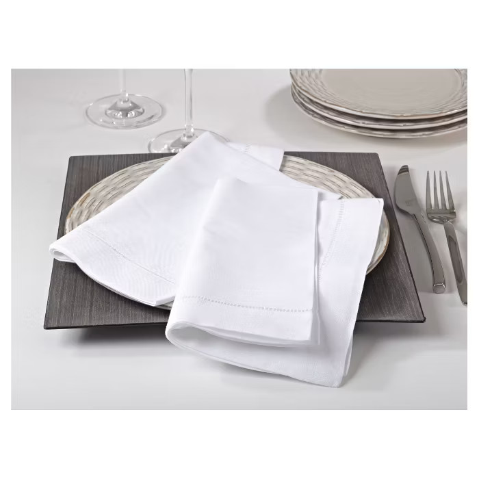 Hemstitched Dinner Napkins (Set Of 4) | Target