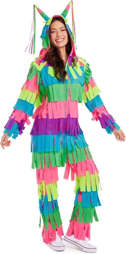 Tipsy Elves Halloween Costumes for Women - Bright Multicolored Pinata Jumpsuit Funny Halloween Co... | Amazon (US)