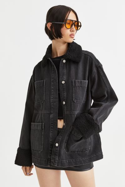 Borg-collared Denim Jacket | H&M (US)