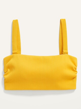 Textured-Rib Bandeau Swim Top for Women | Old Navy (US)