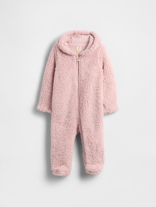 Baby Teddy Sherpa One-Piece | Gap Factory