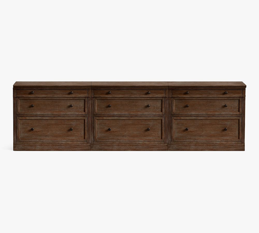 Livingston Media Console with File Cabinets (105") | Pottery Barn (US)