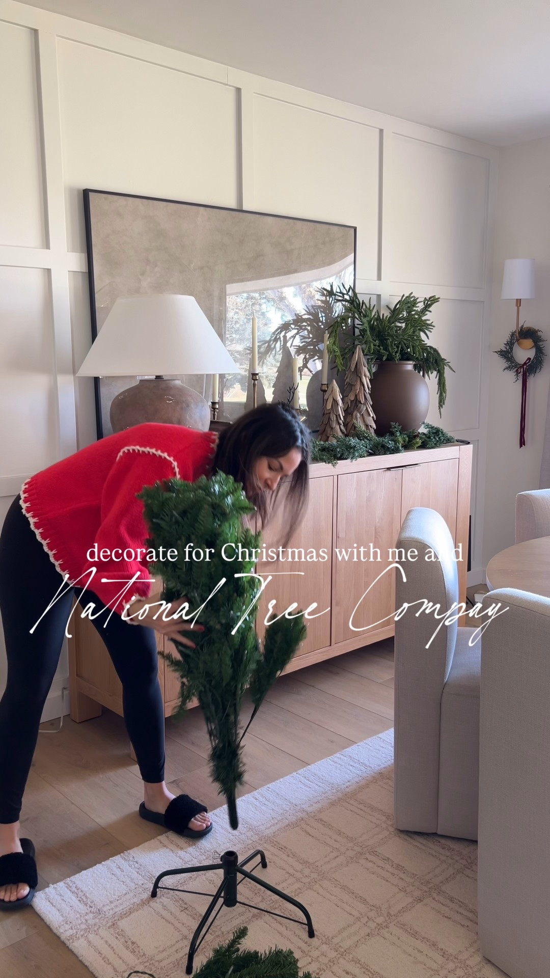 #ad I’ve partnered with @nationaltreecompany to add some beautiful Christmas greenery to our home. This slim tree is absolutely perfect for our dining room, love the smaller size, so many places I could’ve styled this tree. I was also impressed by this set for our porch. The red berries and frosted pinecones, absolutely beautiful! 



#LTKHome #LTKSeasonal #LTKHoliday