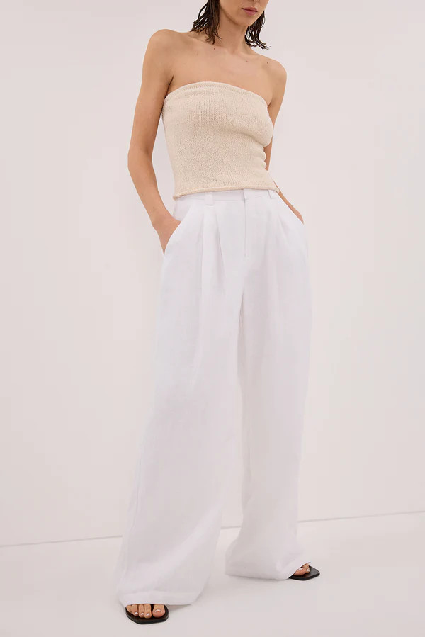 HOLDEN WHITE LINEN PANT | DISSH
