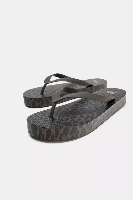 Leopard sandals | Zara US