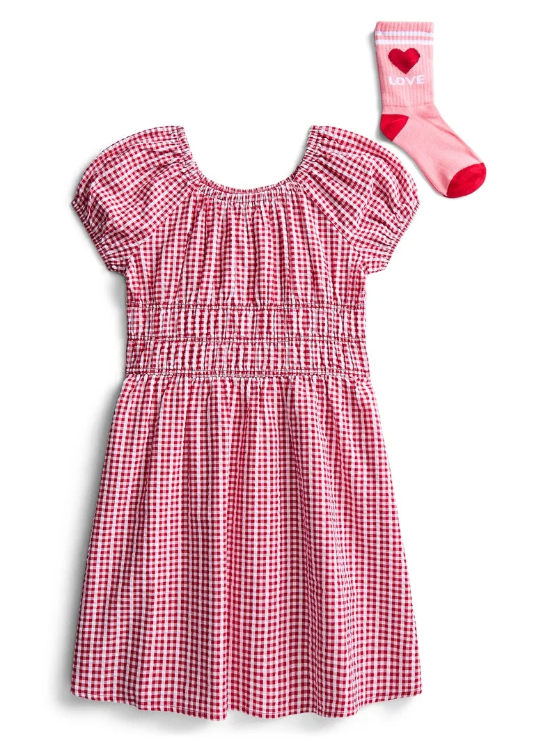 Parker Rose Girl Smocked Waist Dress, Sizes 4-18 | Walmart (US)