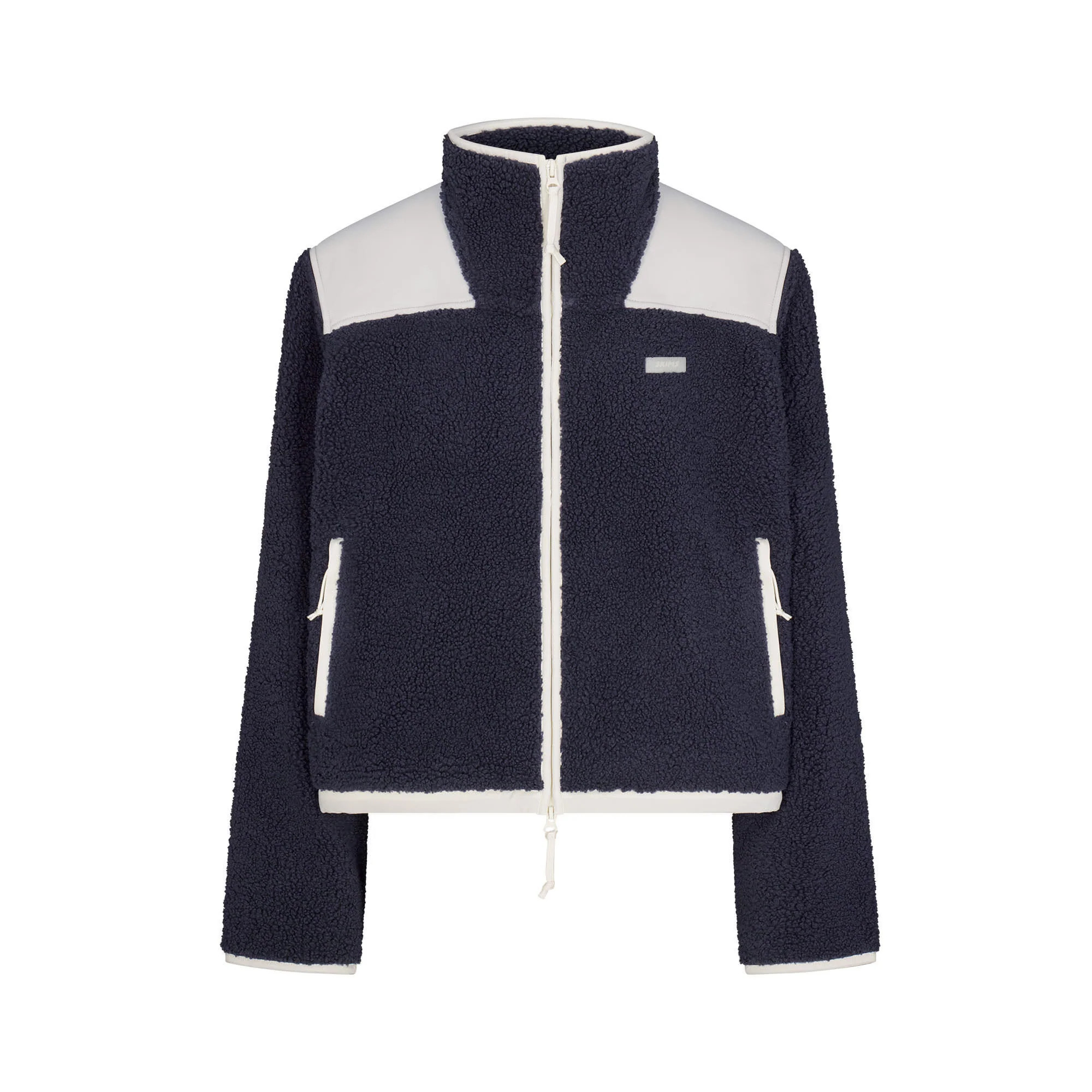 TEDDY BOXY ZIP UP JACKET | NAVY | SKIMS | SKIMS (US)