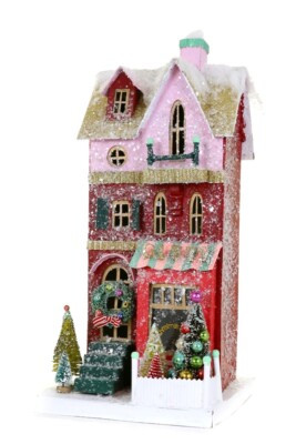 16" Cody Foster Gift Shop Putz House Bottlebrush Tree Retro Vntg Christmas Decor  | eBay | eBay US