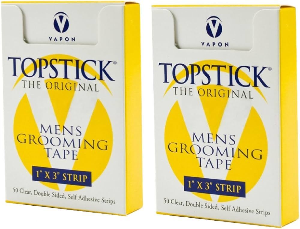 Vapon Topstick 1" X 3" - 50 Strips in each box (2 boxes) Hypo-Allergenic All Purpose Clear Double... | Amazon (US)