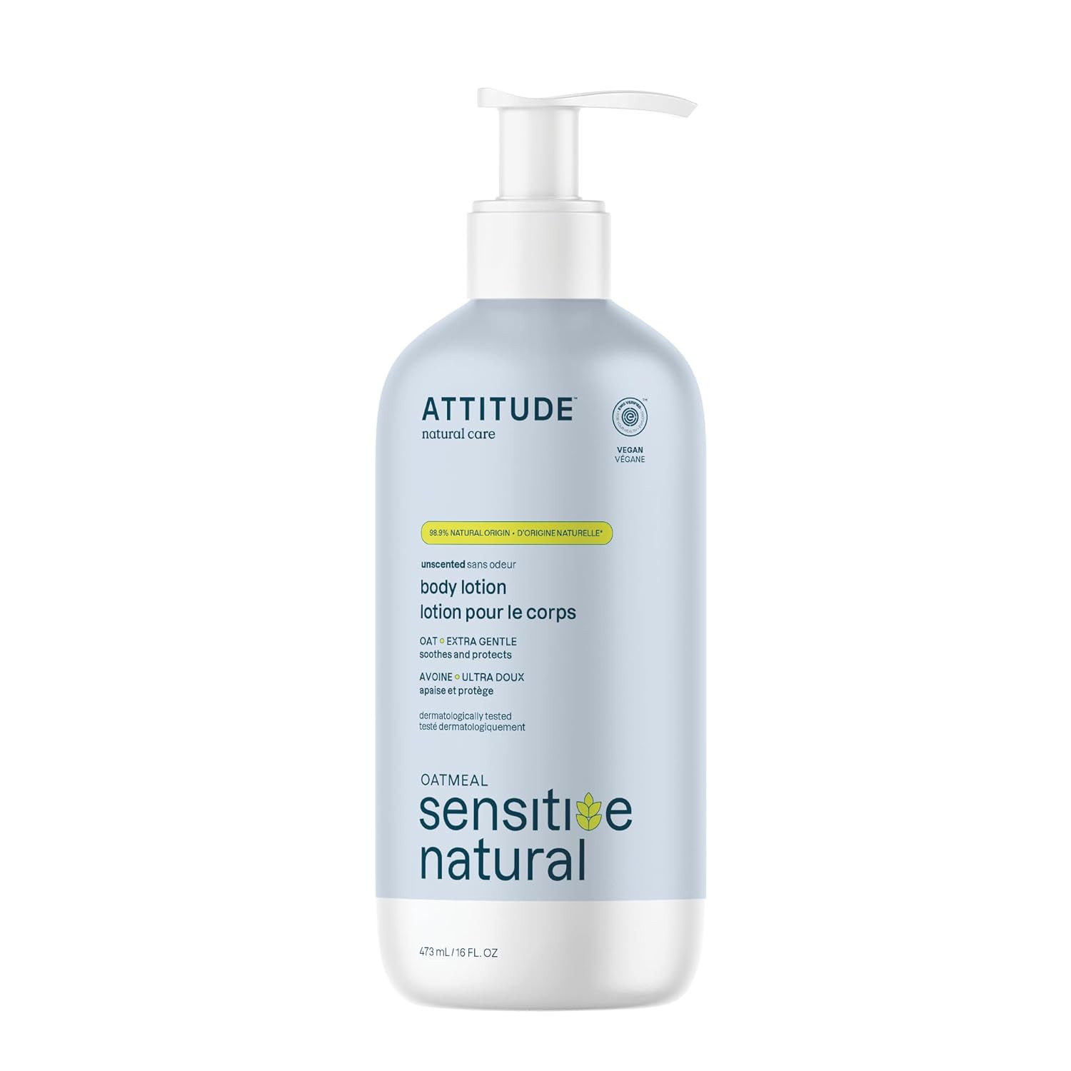 ATTITUDE Body Lotion for Sensitive Skin with Oat, EWG Verified, Dermatologically Tested, Vegan, E... | Amazon (US)