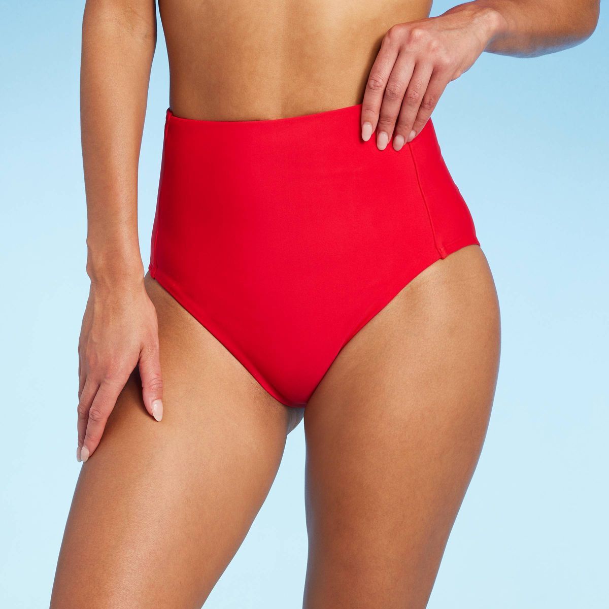 Women's Extra High Waist Tummy Control Medium Coverage Bikini Bottom - Kona Sol™ Red M | Target