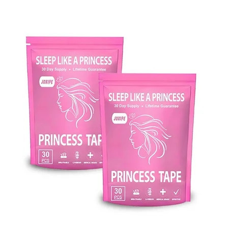Mouth Tape for Sleeping - 60 Strips (1 Month Supply), Gentle Adhesion Pink Strips, Snoring Relief & Nasal Breathing Aid for Yoga/Gym | Walmart (US)