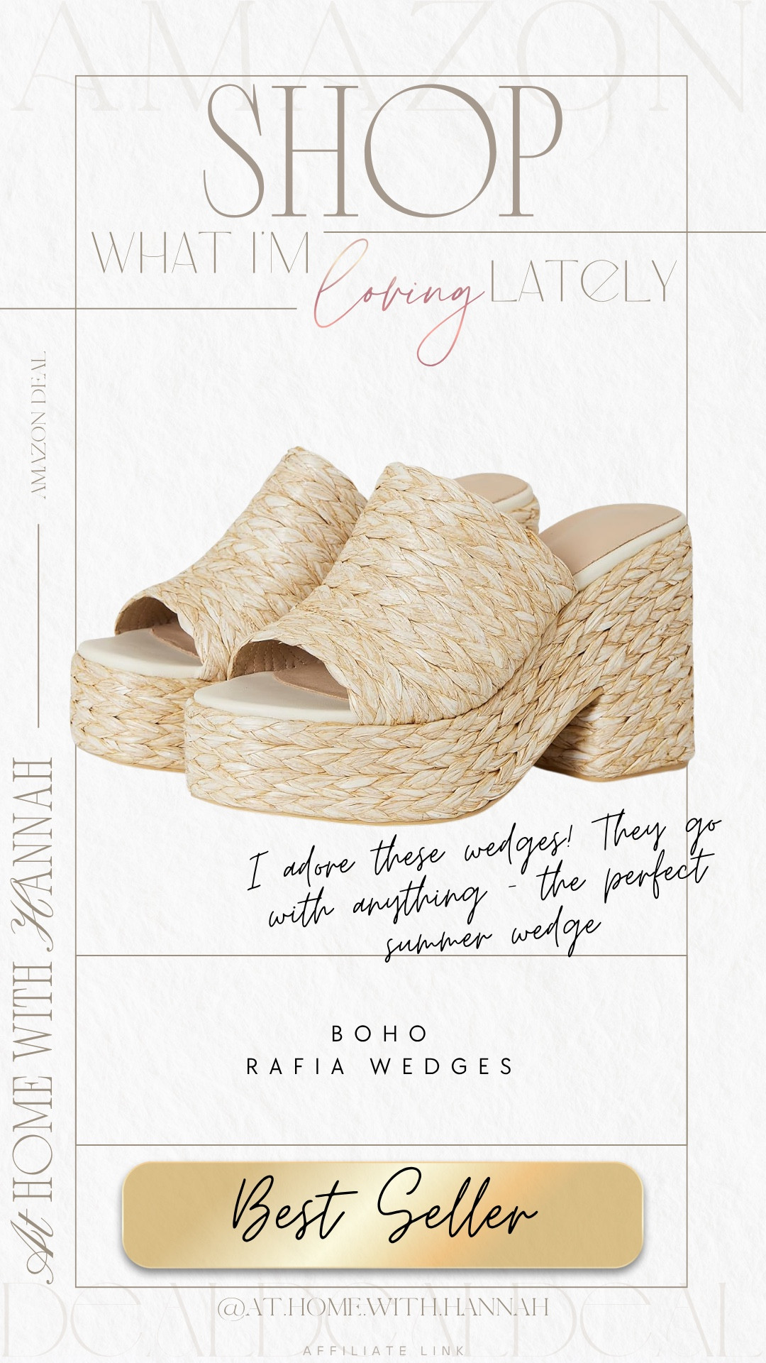 Amazon Wedge Sandals • Raffia Platform Wedges • Summer Shoes

These raffia wedges are such a good summer shoe find — easy to wear with dresses, skirts, denim, linen pants, vacation outfits, and anything that needs a little height without feeling too dressed up.

If you’re shopping for Amazon sandals, raffia wedges, platform sandals, summer wedges, boho sandals, neutral sandals, vacation shoes, wedding guest shoes, beach trip outfits, summer outfit shoes, and comfortable wedges, these are such an easy pair to style.

They have that woven texture that makes an outfit feel more finished, but they still feel casual enough for everyday summer looks.

Everything is linked here 🤍

#AmazonFashion #AmazonFinds #SummerSandals #RaffiaWedges #VacationOutfits #SummerStyle

#LTKSeasonal #LTKootd