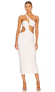 NBD Kara Midi Dress in White from Revolve.com | Revolve Clothing (Global)