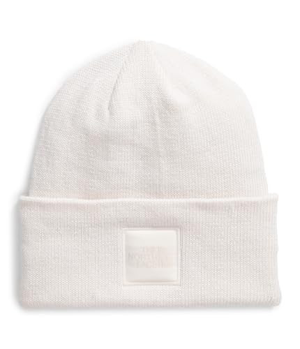The North Face Big Box Beanie | Oversize Box Logo Patch, Deep Fit, Cuffed Design, Sustainable Fabric, White Dune/Tonal Patch, One Size | Amazon (US)
