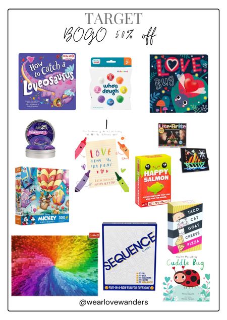 Target has BOGO 50% off on select games, books, puzzles, movies and activities 

#LTKsalealert #LTKfamily #LTKkids