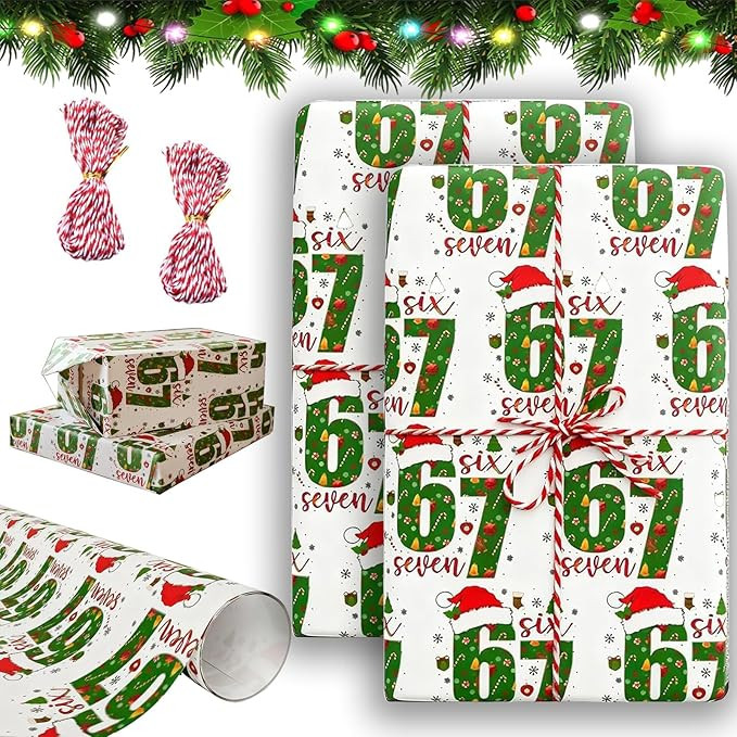 67 Christmas Wrapping Paper, Funny 67 Edition Wrapping Paper – 67 Meme Funny Teen Holiday Gift ... | Amazon (US)