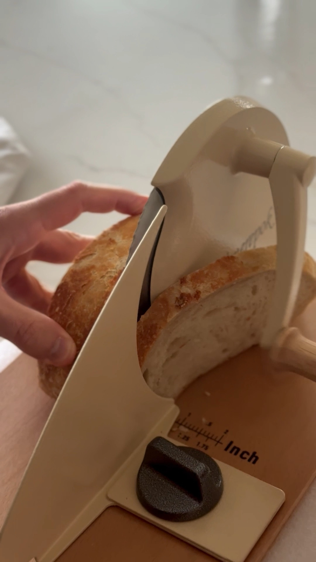 I don’t think he’s ever been more excited than he was about this bread slicer !

    There’s something so satisfying about taking a perfectly baked sourdough loaf and slicing into that golden crust—crisp on the outside, soft and airy on the inside. Every cut feels like a little reward for the patience it took to make it. 🍞✨ 

#LTKOver40 #LTKHome #LTKfoodie