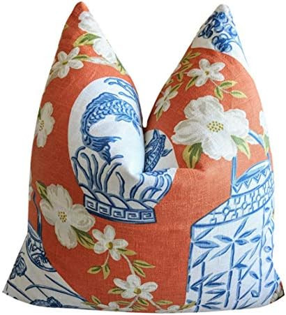 Flowershave357 Blue Ginger jar Pillow Cover Ginger jar Decor Chinoiserie Inspired Asian Inspired ... | Amazon (US)