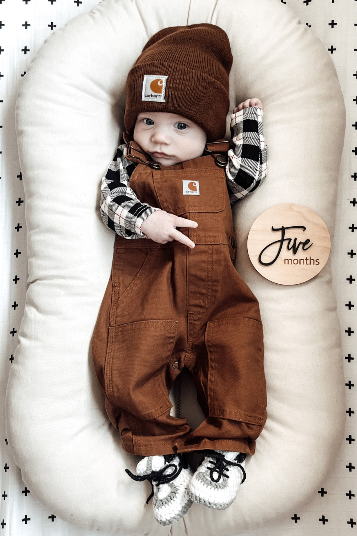 Beanie Carhartt Newborn Baby Clothes Infant Carhartt Hat With Fur