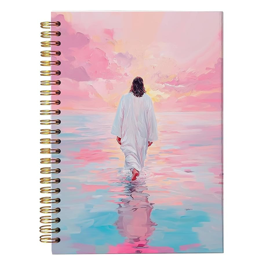 Jesus Christ Spiral Notebook, Jesus Christ Walking on Water, Church Notes Journal, I Will Walk Wi... | Amazon (US)
