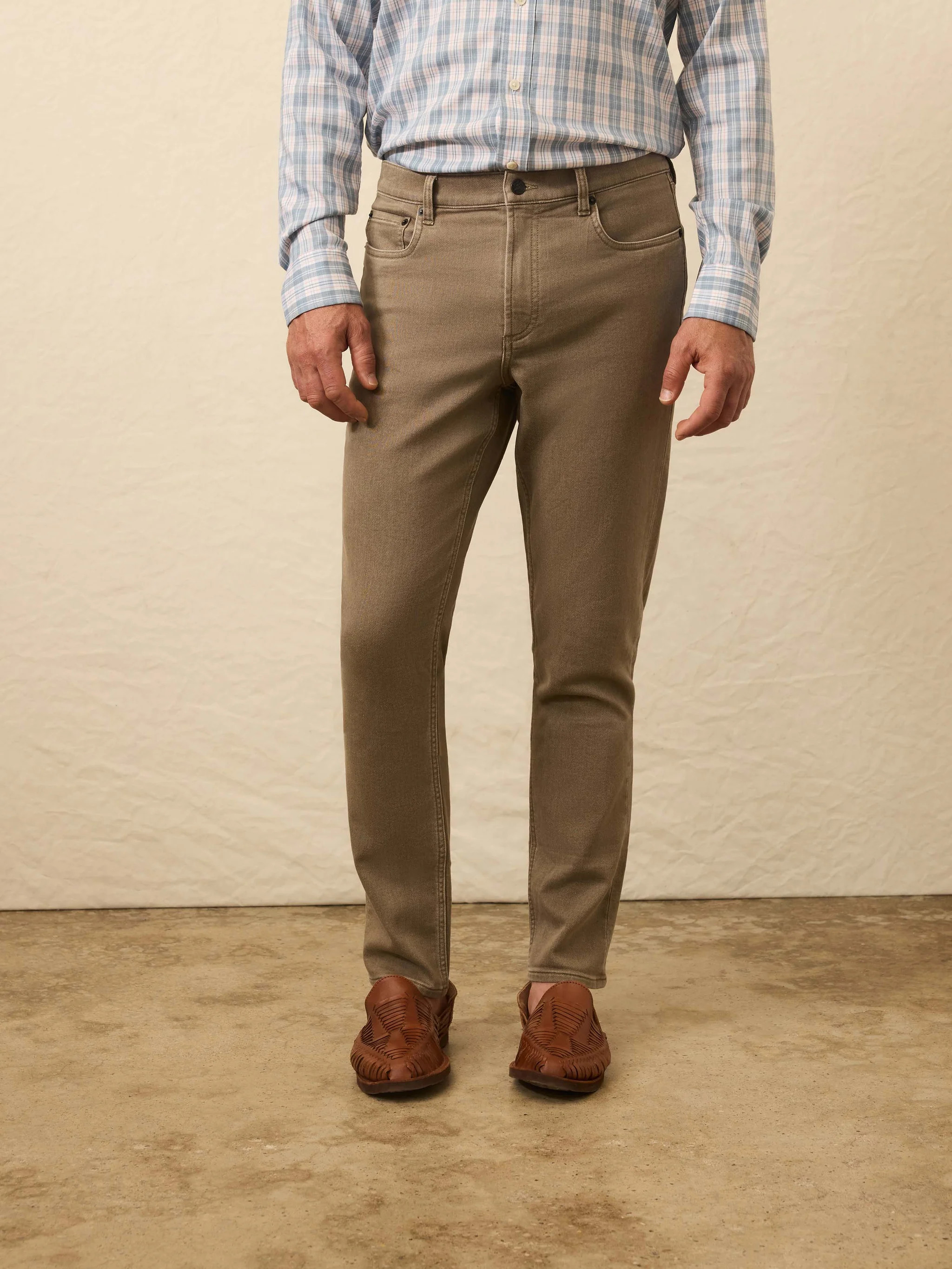 Stretch Terry 5-Pocket Pant - Slate | Faherty