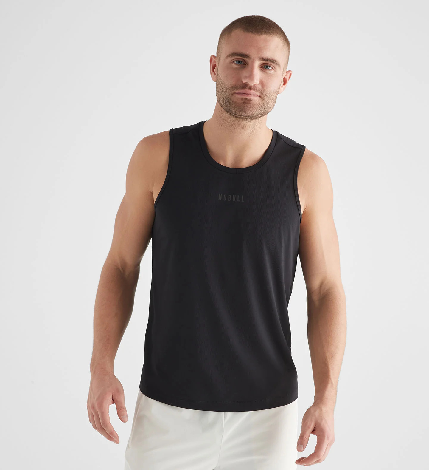 Men's Deltapeak® Micro Textured Tank | Black | NOBULL | NOBULL